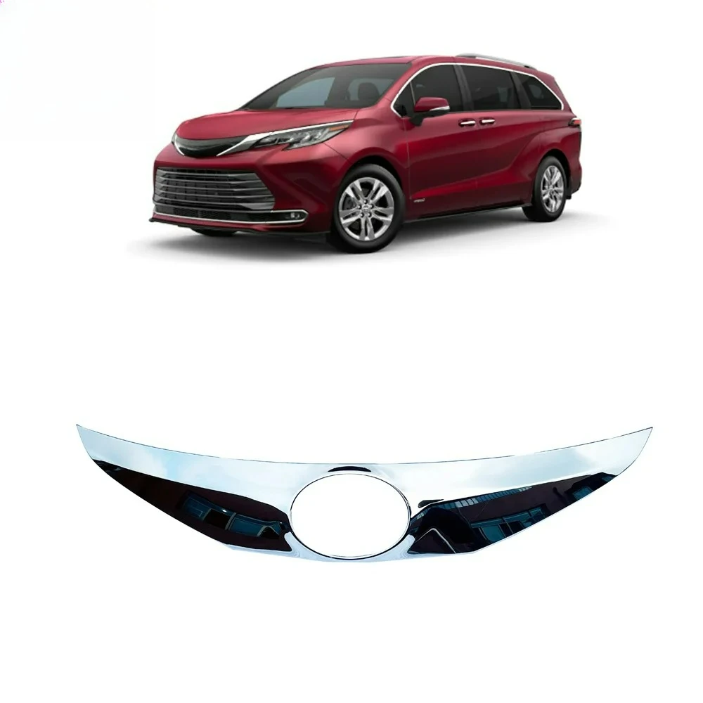 

For Toyota Sienna Granvia 2021 + Accessories Front Hood Bonnet Grill Grille Bumper Lip Mesh Trim Strip Cover Molding Car Styling