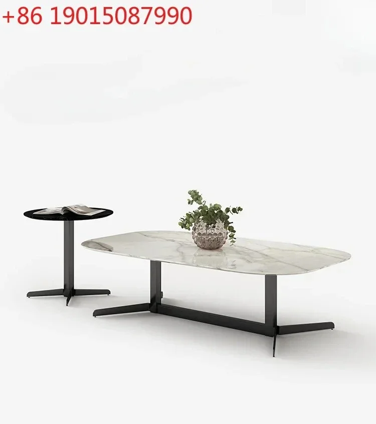 

N Nordic Style Minimalist Marble Rectangular Coffee Table