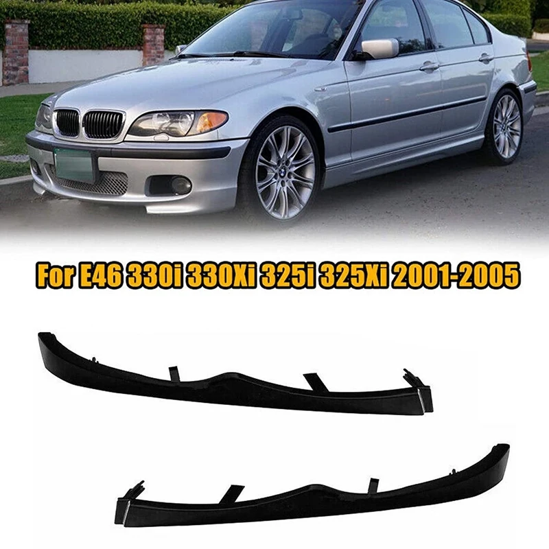 Car Front Under Headlight Molding Cover Trim Fit For -BMW E46 330I 330Xi 325I 325Xi 2001 - 2005 51137043409 51137043410