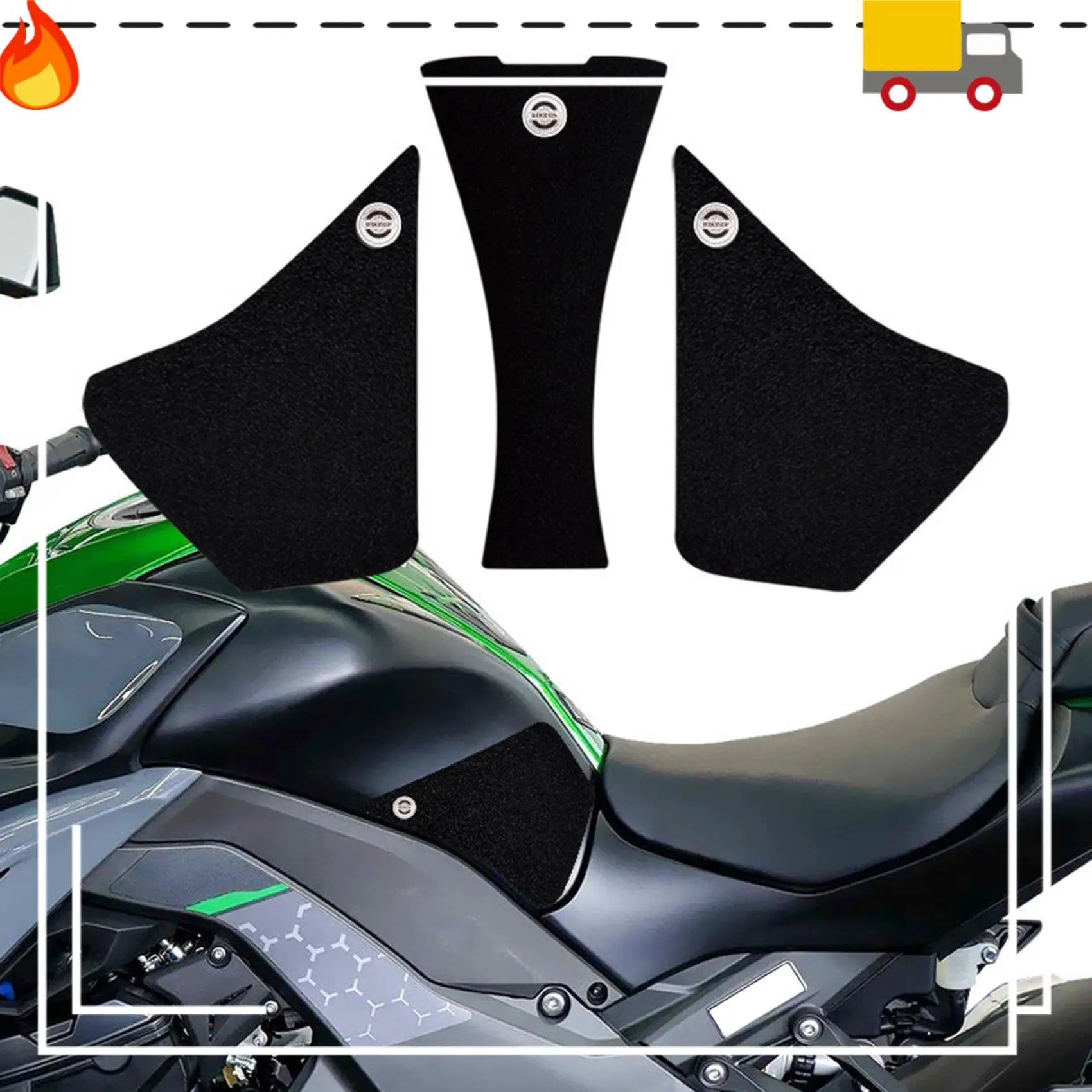 

Motorcycle Fuel Tank Traction Pad Rubber Side Gas Knee Grip Protector Decal Stickers For KAWASAKI Z1000 2015-2021