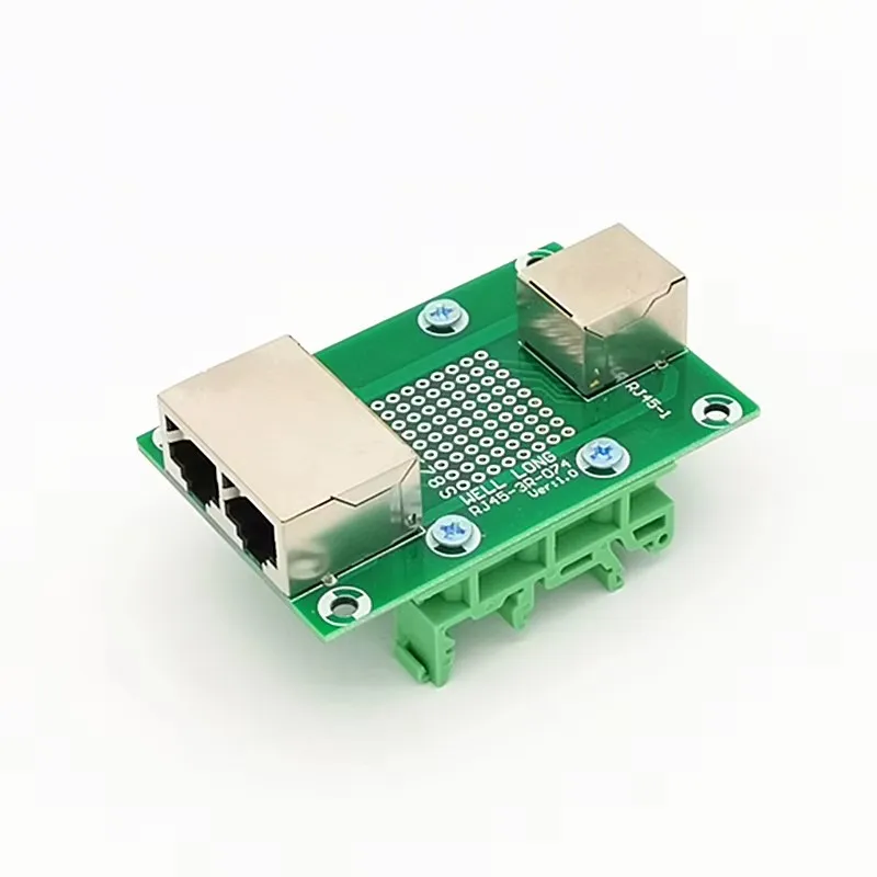 RJ45 8P8C Jack Trasferimento a 1 via Scheda breakout a 2 vie, morsettiera, connettore.