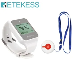 Retekess-Système d'appel sans fil TD009, clavier soignant, infirmière, aide au patient, bouton d'appel, récepteur de montre TD108, personnel à domicile