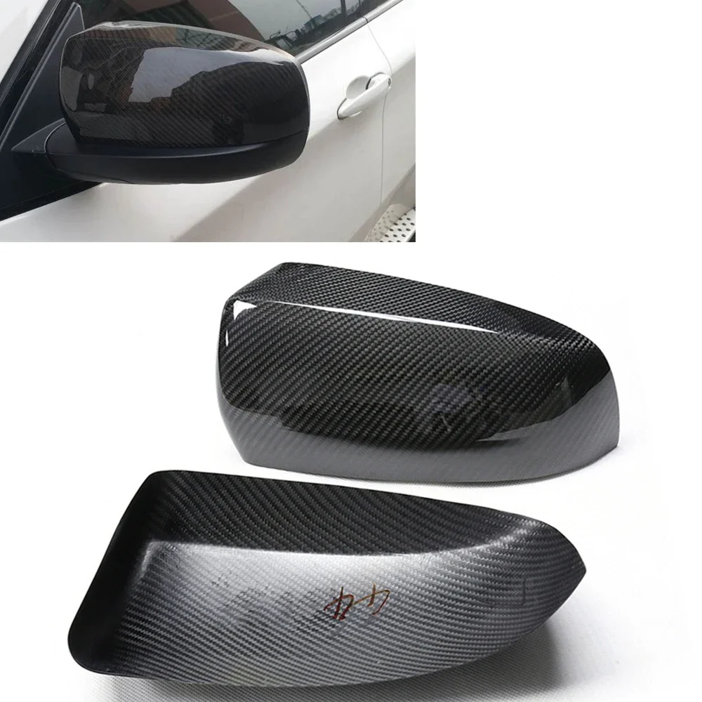 

New！Mirror Cover Add On For BMW X5 E70 X6 E71 E72 2008-2013 Real Dry Carbon Fiber Exterior Rear View Rearview Shell Reverse Case