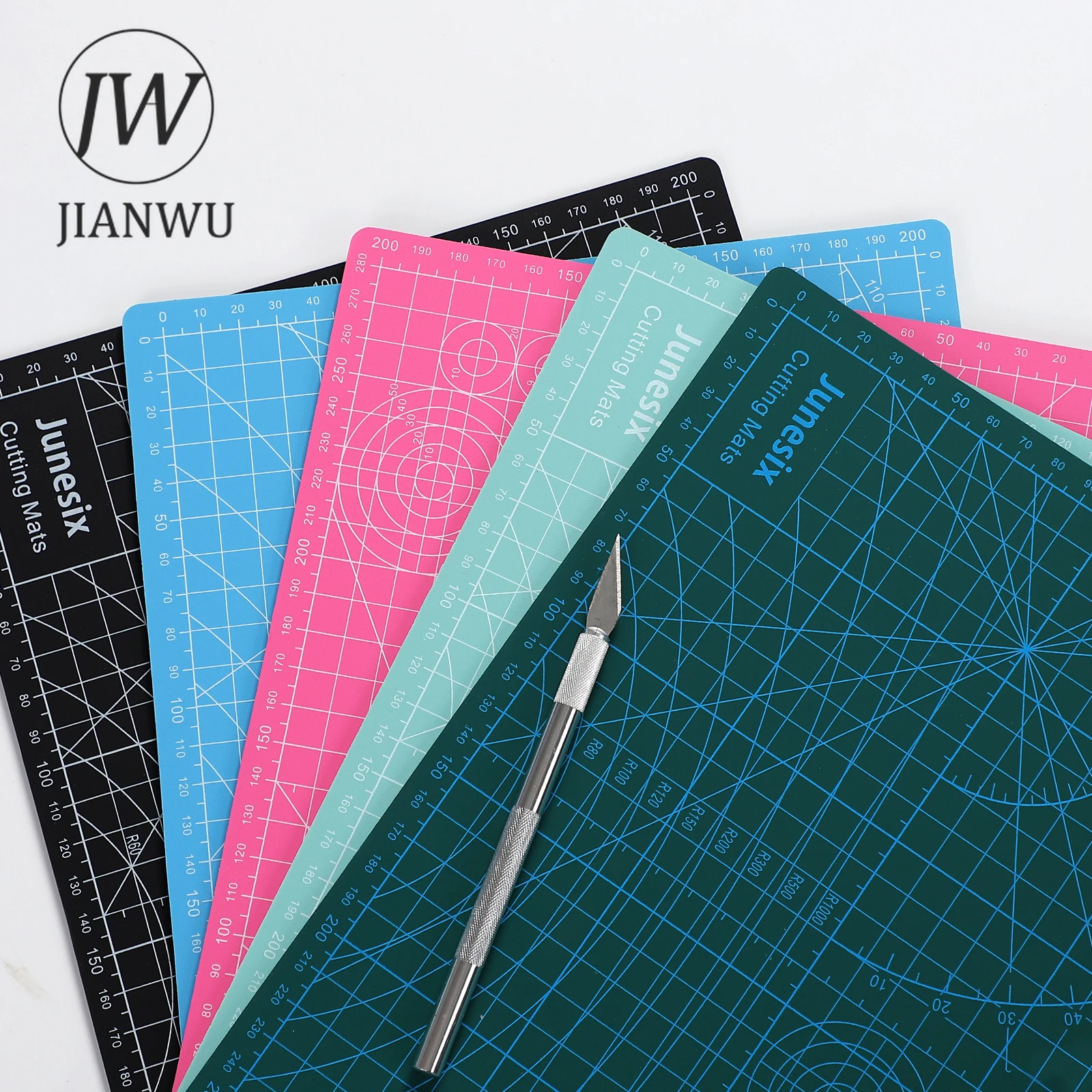 JIANWU 300*220mm Manual Desktop Cutting Board Multipurpose A4 Cutting Pad DIY Art Engraving Tool Accessories Stationery Supplies