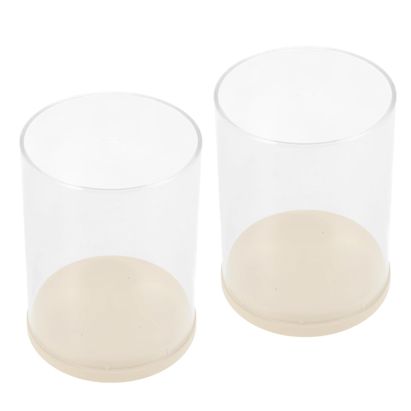 

2pcs Clear Display Boxes Transparent Stacking Bins Storage Containers for Figures Collectibles Home Accessories