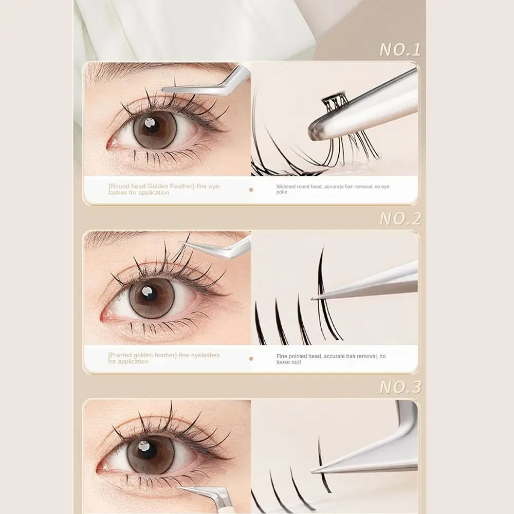 สแตนเลสแหนบขนตา Anti-Static Grafting คลิปผมคิ้ว Professional Eyelash EXTENSION คลิปคีม