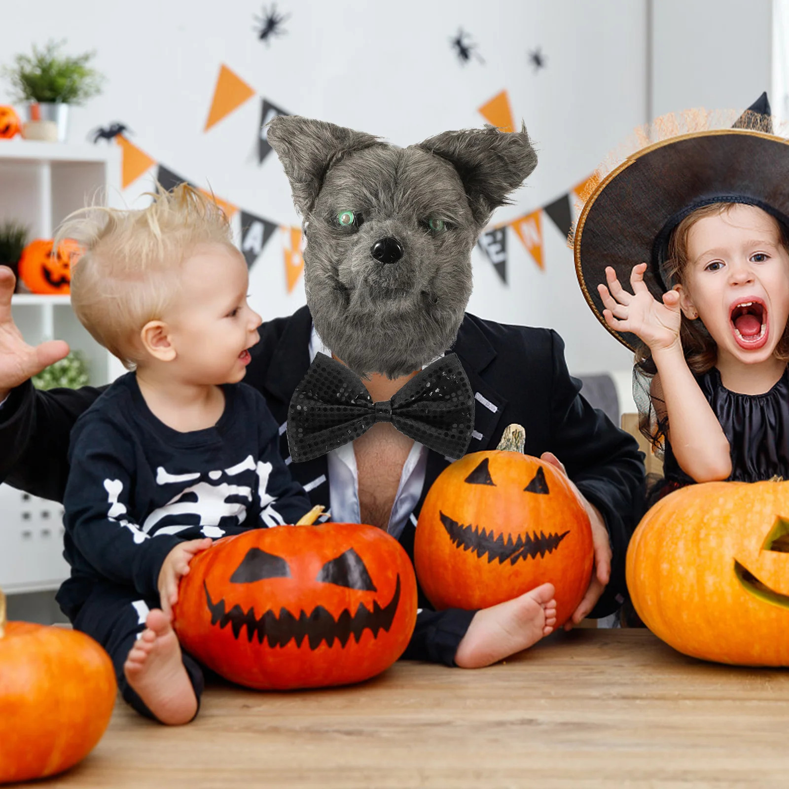 

1pcs Large Sequin Bow Tie 9.43X5.89X0.39 Inch Black Sparkly Men'S Pre Tied Bowtie For Party Stage Costume Masquerade Carnival