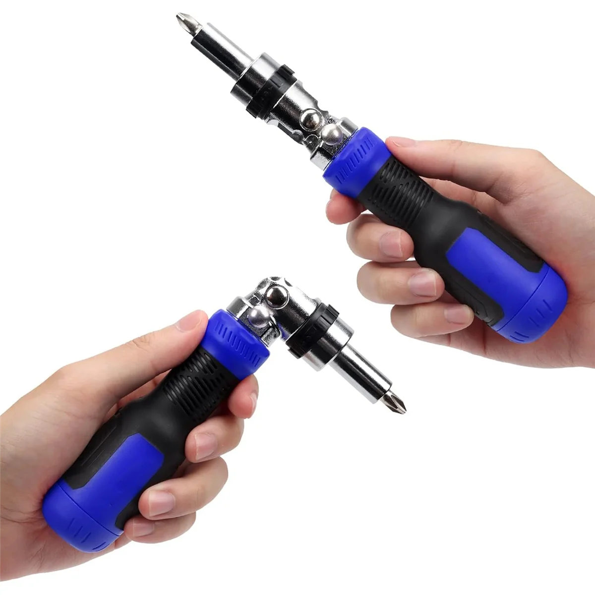 Ratchet Screwdriver 13-In-1 Multi Screwdriver Tool All in One Ratcheting Screwdriver ,180 Degree Pivoting Adjustable