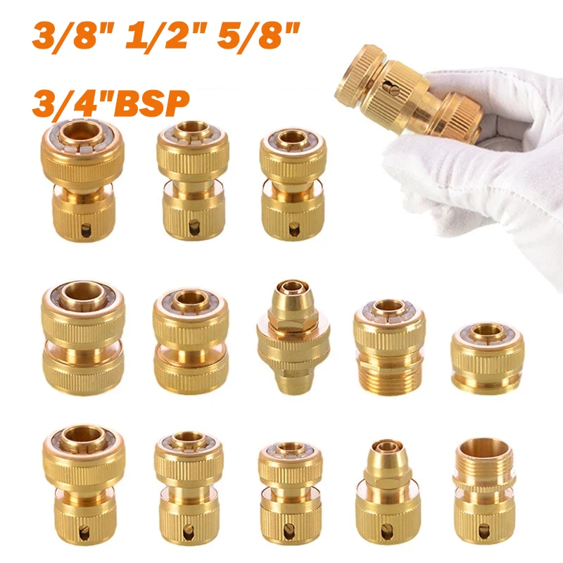 

3/8 "1/2" 5/8 "3/4" BSP Универсальный адаптер для ремонта шланга, садовый кран, фитинги для водопроводных труб, латунный разъем для ремонта труб, орошения
