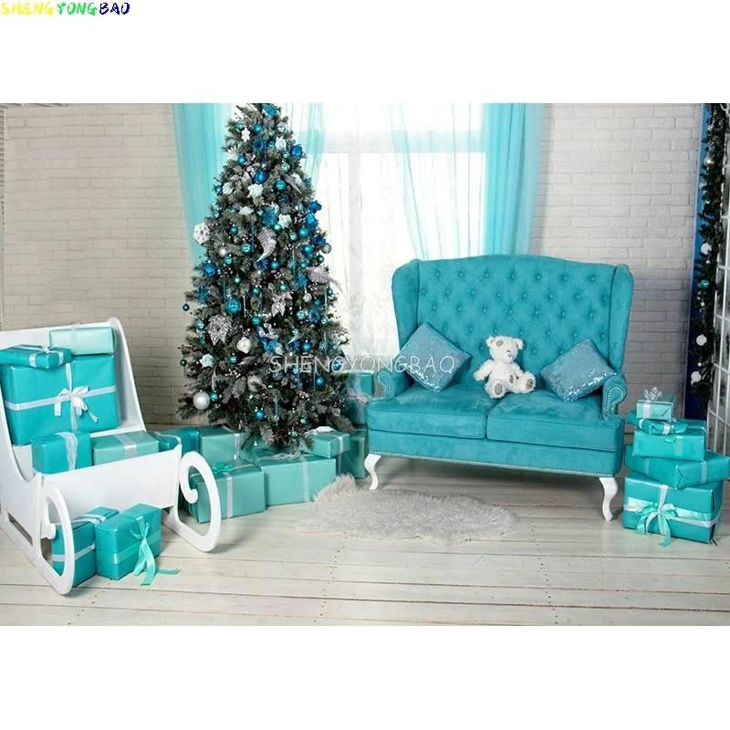 ชุดรูปแบบคริสต์มาสฉากหลังถ่ายภาพพื้นหลังรูปตุ๊กตาหิมะต้นคริสต์มาสฉากหลังภาพเหมือนสำหรับสตูดิโอถ่ายภาพ ZLDT-25