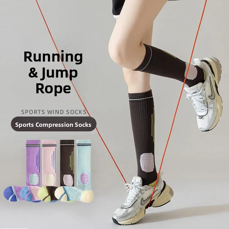 

Powerful Leg Slimming Compression Socks Women's Running Socks Fitness Cycling Tennis Jump Rope Pressure Cycling Socks