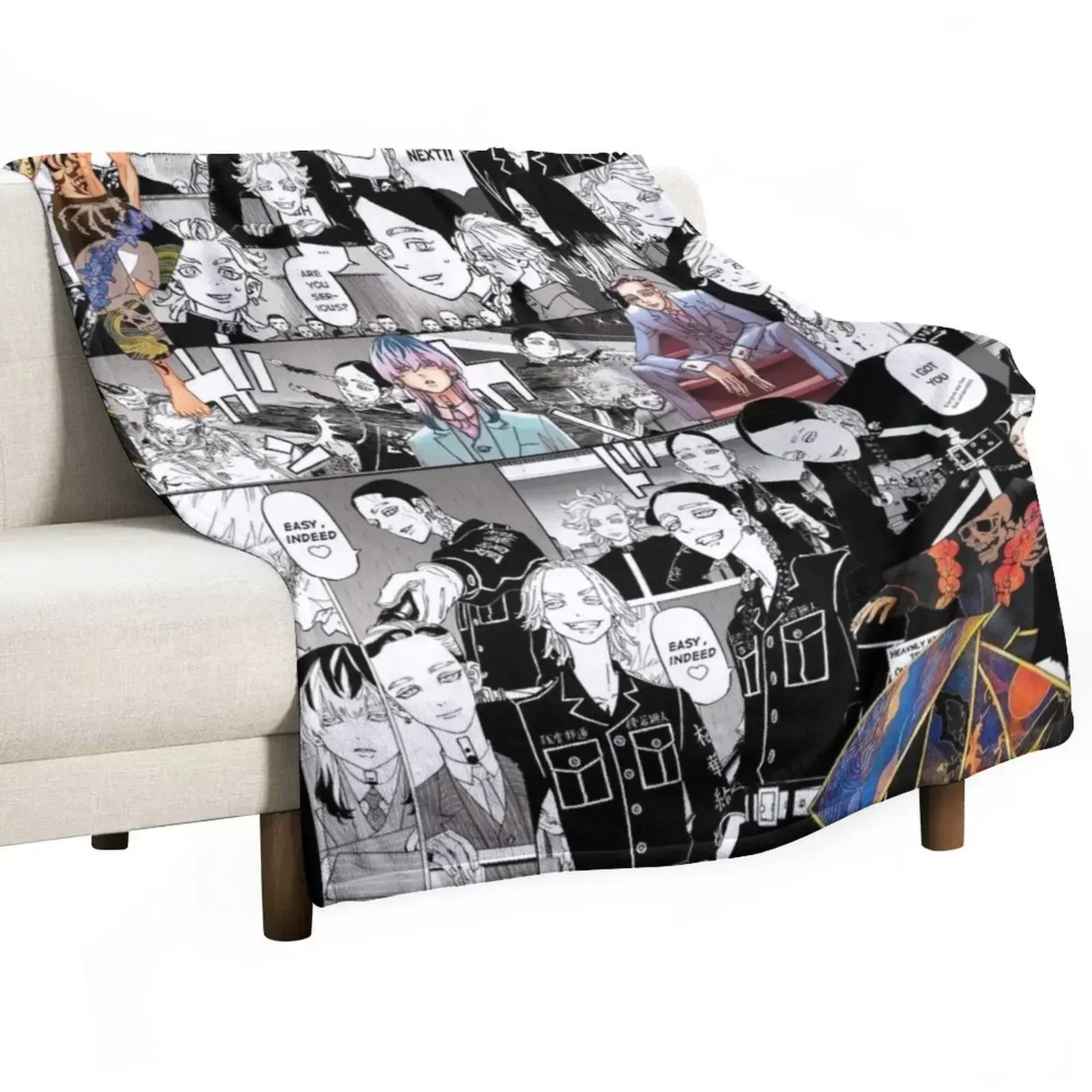 

Haitani Brothers (Rindou & Ran) Manga Collage TR Throw Blanket Blankets Sofas Of Decoration Extra Large Throw Blankets