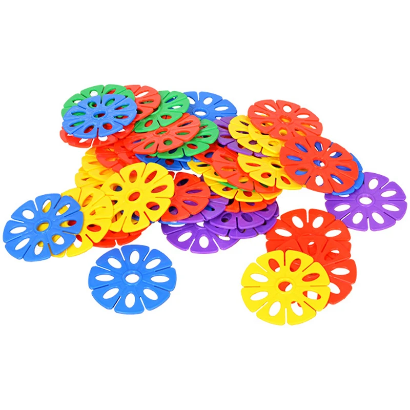 Big Size 9CM Snowflake Building Blocks Bloques De Construcción Montessori Kids Toys Educational 3 5 7 9 Years Old Boys Girls