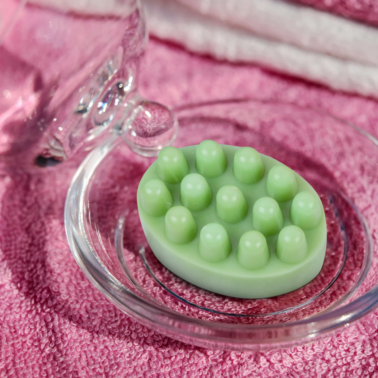

2pcs Silicone Soap Molds Oval Shaped Handmade Massage Bars Safe Vibrant Colors Craft Mold Tool Jewelry Accessories for Home