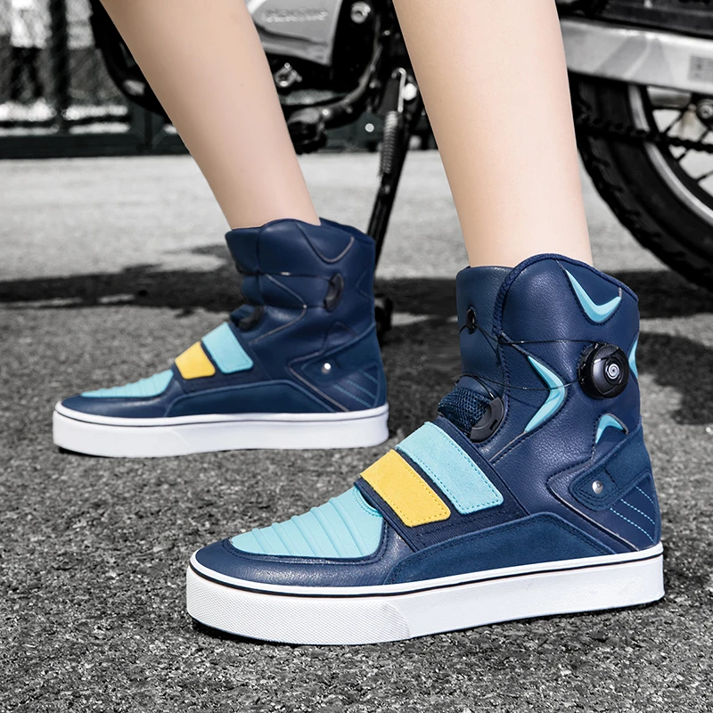 

Four season motorcycle protective shoes women's thick soled height increasing board shoes high top motorcycle travel equipment