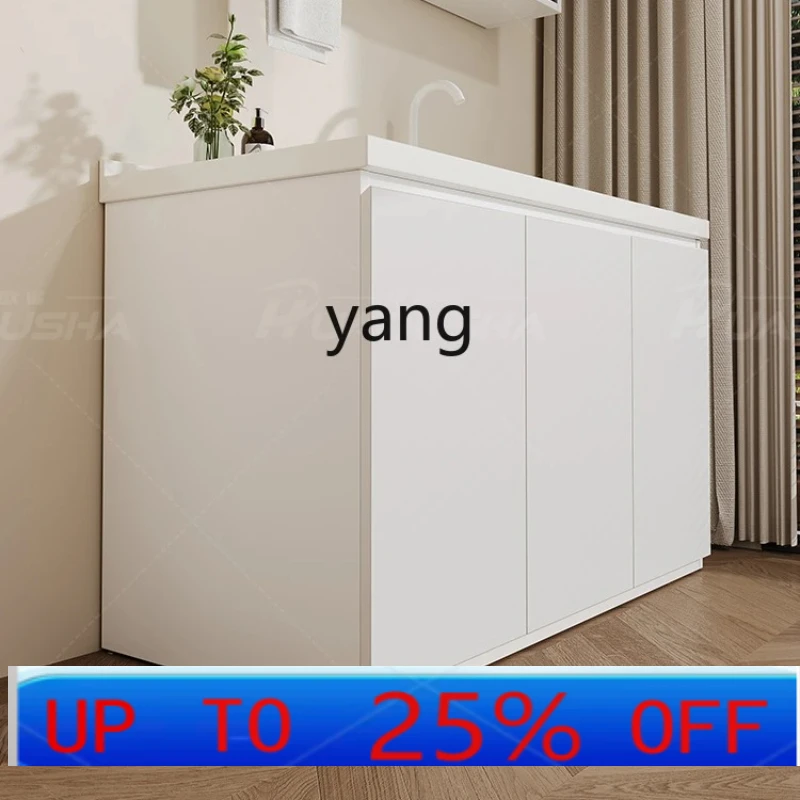 

LH stainless steel laundry cabinet balcony laundry pool basin integrated household with rubbing board