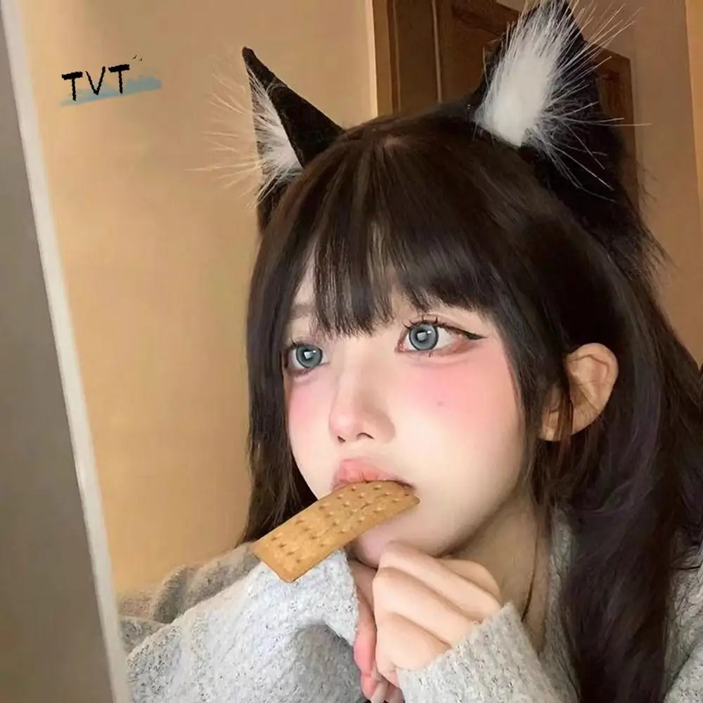 

Cute Lolita Cat Ears Headband Animals Thin Cosplay Headwear Korean Style Headwear Face Wash Hairband Plush Hair Band Girl/Women