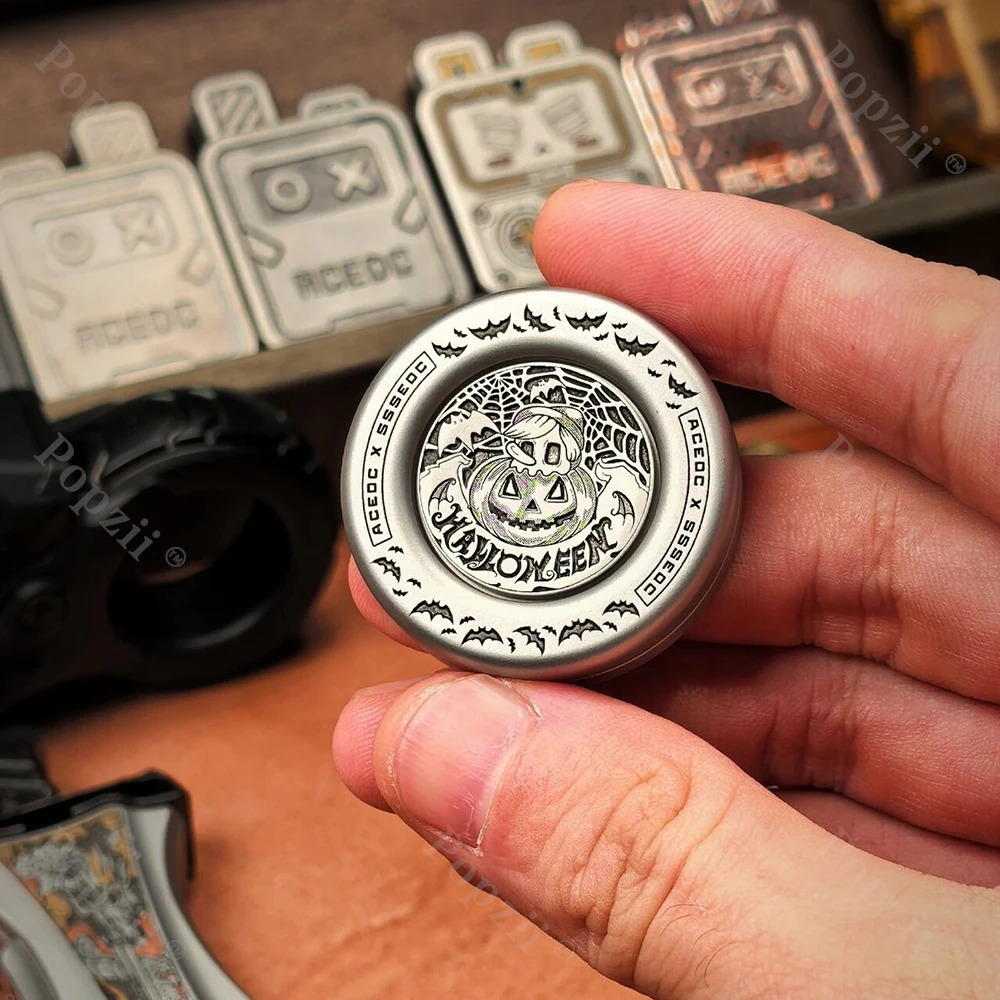 ACEDC Mechanical Ratchet Coin Adults Stress Relief Toy Fidget Spinner Fingertip Gyro Fingertip Tricks EDC Flips Anxiety Toys