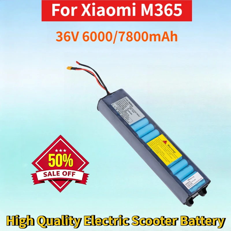 

Newest 36V 6000/7800mAh Lithium-ion Rechargeable Battery for Xiaomi M365 High Quality Electric Scooter Replacement Battery