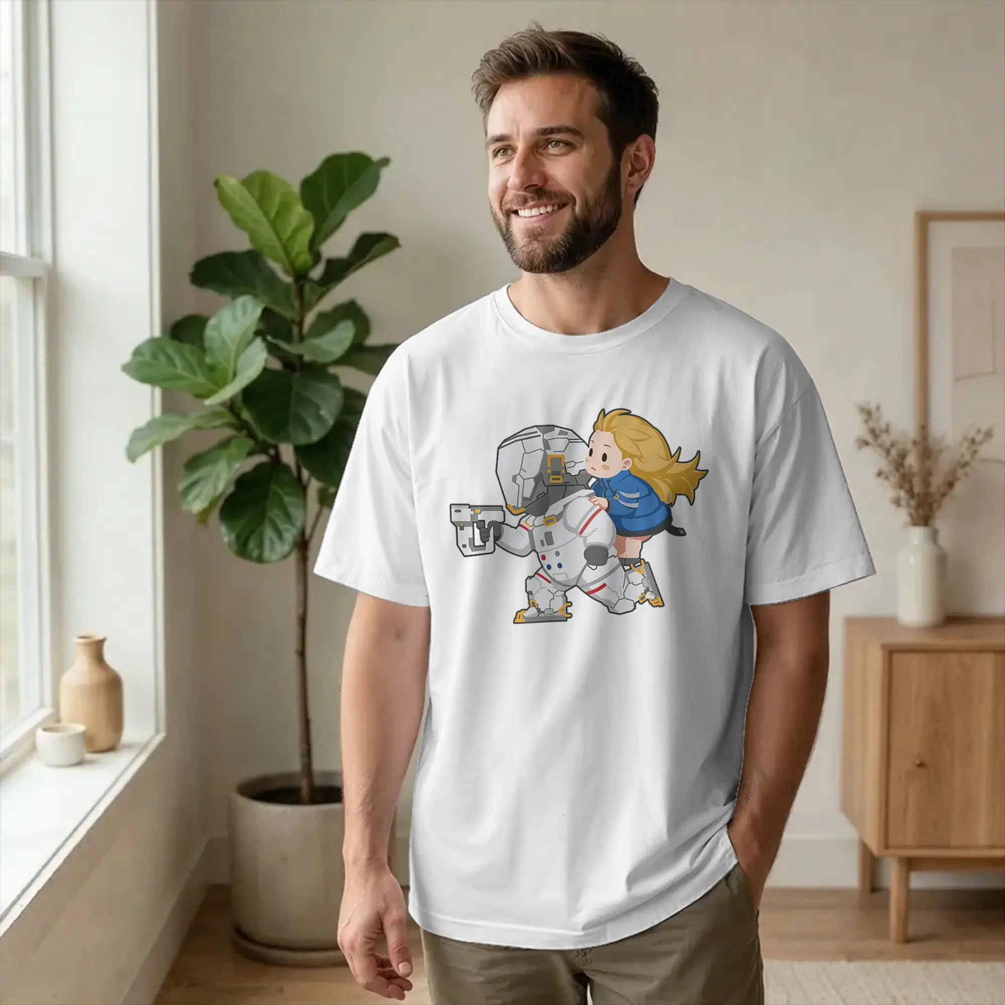 Pragmatation Hugh Diana Run! FP Men T Shirt Cute Chibi Tee Shirt Short Sleeve Round Collar T-Shirts 100% Cotton Plus Size merch
