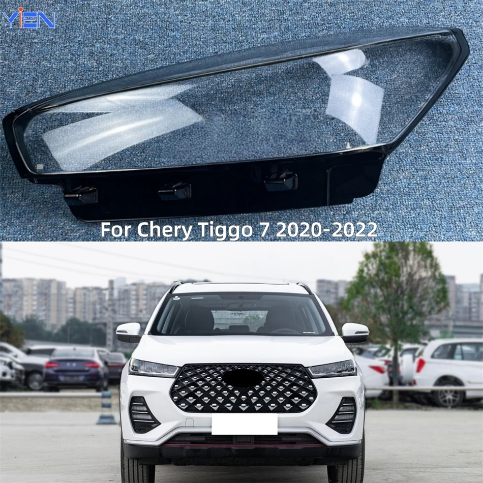 For Chery Tiggo 7 2020 2021 2022 Car Internal Spare Parts Lampshade Caps Headlamp Car Front Headlight Lens Cover Lights Shell