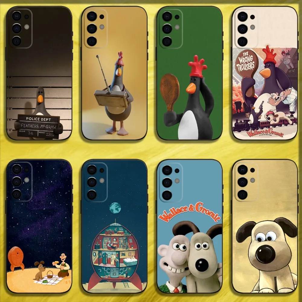 W-WallaceS cute G-Gromit Phone Case For Samsung S24,S21,S22,S23,S30,Ultra,S20,Plus,Fe,Lite,Note,10,9,5G Black Soft Cover