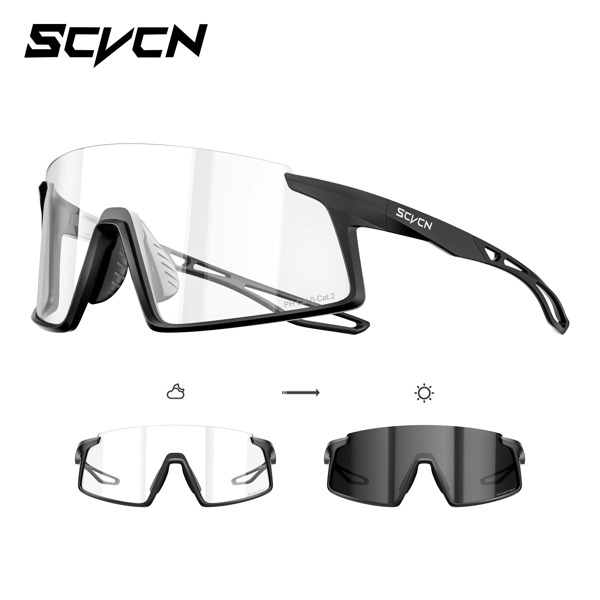 AliExpress SCVCN Photochormic Cycling Sunglasses Hiking Eyewear for Men Women UV400 Sports Glggles MTB Bike Glasses Outdoor Eyewear 2026