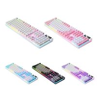 Durable K500 Gaming Keyboard USB Interface 104 Keys Membrane Keyboards Luminous Mechanical Sensation Wired Keyboard