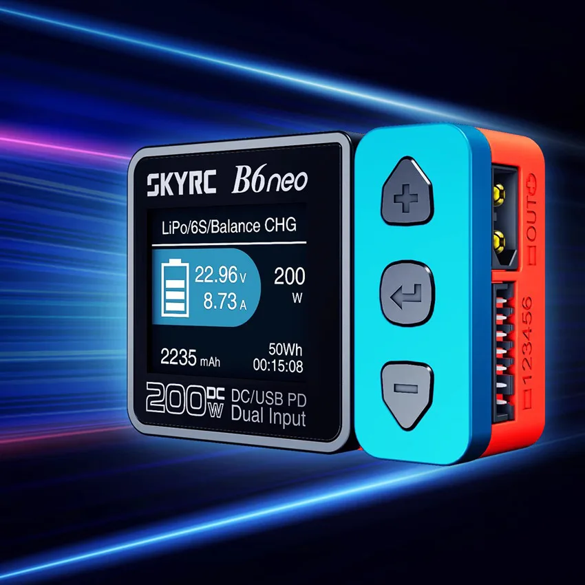 SKYRC B6neo Smart Charger High Power DC200W PD80W Power Supply Power Detection