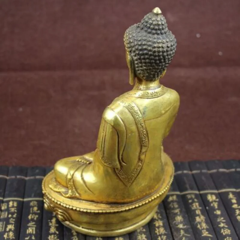 Large Tibet Tibetan brass Amitabha Medicine Buddha Padmapani Bronze Statue