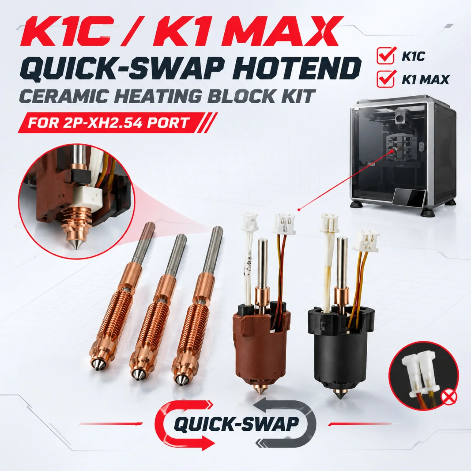 For Creality K1/K1 Max Hotend  - đánh giá và giá High Flow Ceramic Hotend