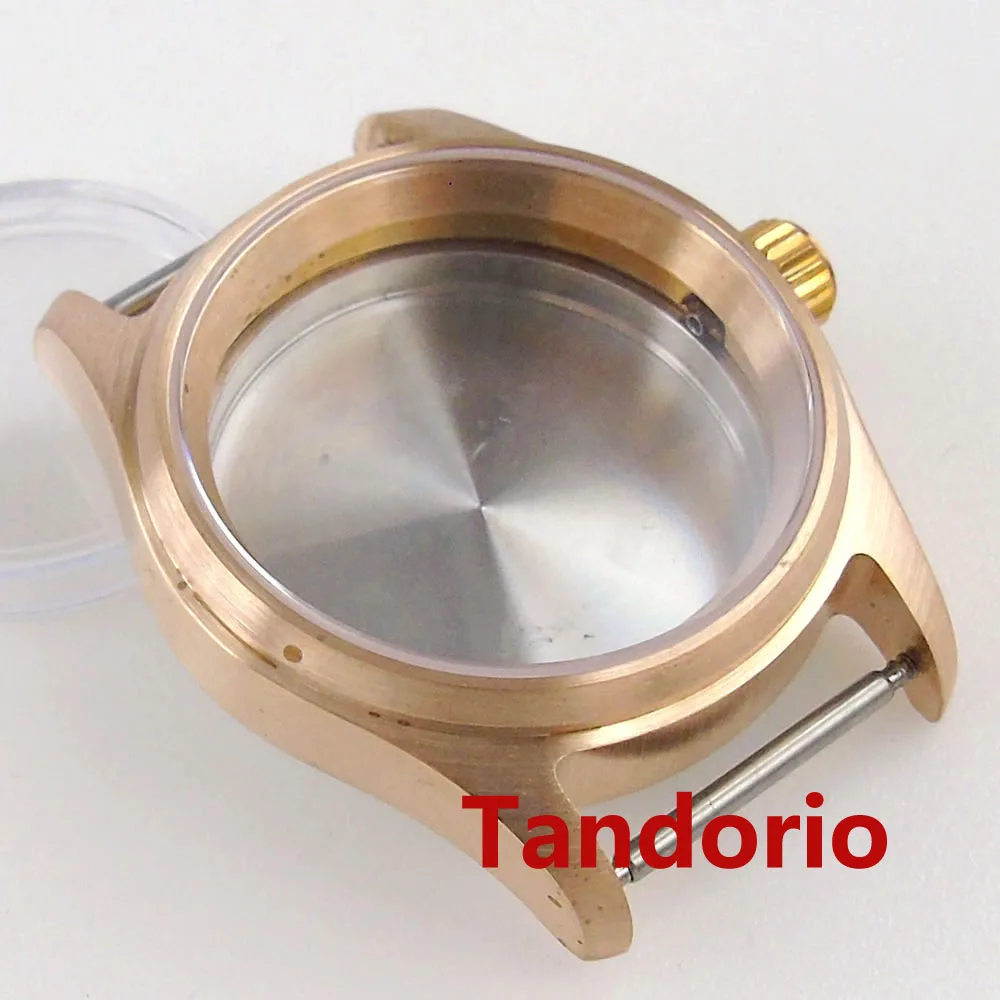 200m Tandorio 36mm massiv cusn8 Bronze/Edelstahl Uhrengehäuse Saphirglas für nh34 nh35 nh36a eta2824 pt5000 Auto werk