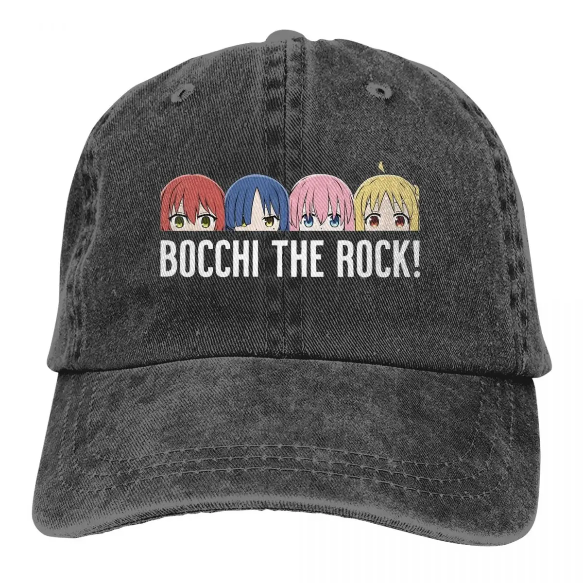 

Винтажные бейсболки Bocchi The Rock Peeker, унисекс, Потертая джинсовая Снэпбэк Кепка, летняя уличная Регулируемая Кепка