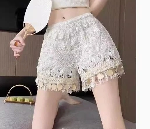 夏メンズかぎ針ショーツファムカジュアルビーチショーツウーマンショートパンツ