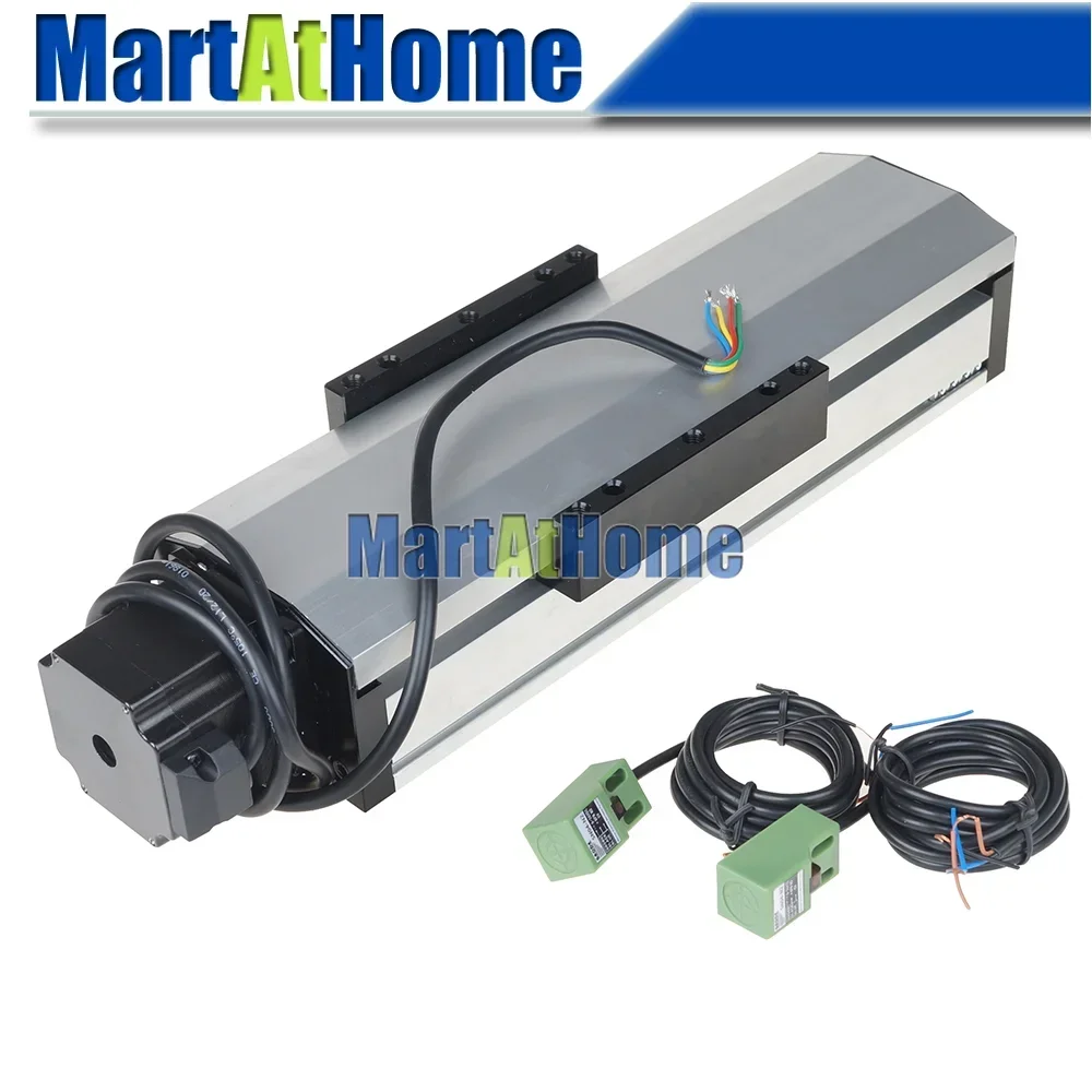 

GF80 Двойная линейная направляющая, ход перекрестного модуля линейного перемещения 100 ~ 200 мм, точность 0,03 мм с шаговым двигателем и бесконтактными переключателями