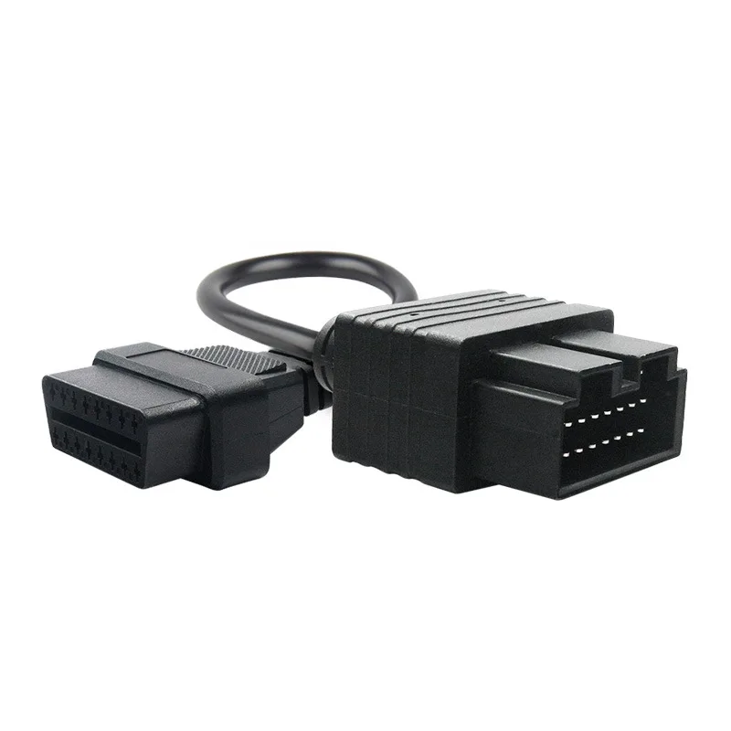 For KIA 20Pin to OBD2 16PIN Male Connector Convert To OBD2 16 pin Female Cable for Kia Car Diagnostic Extension OBD Adapter