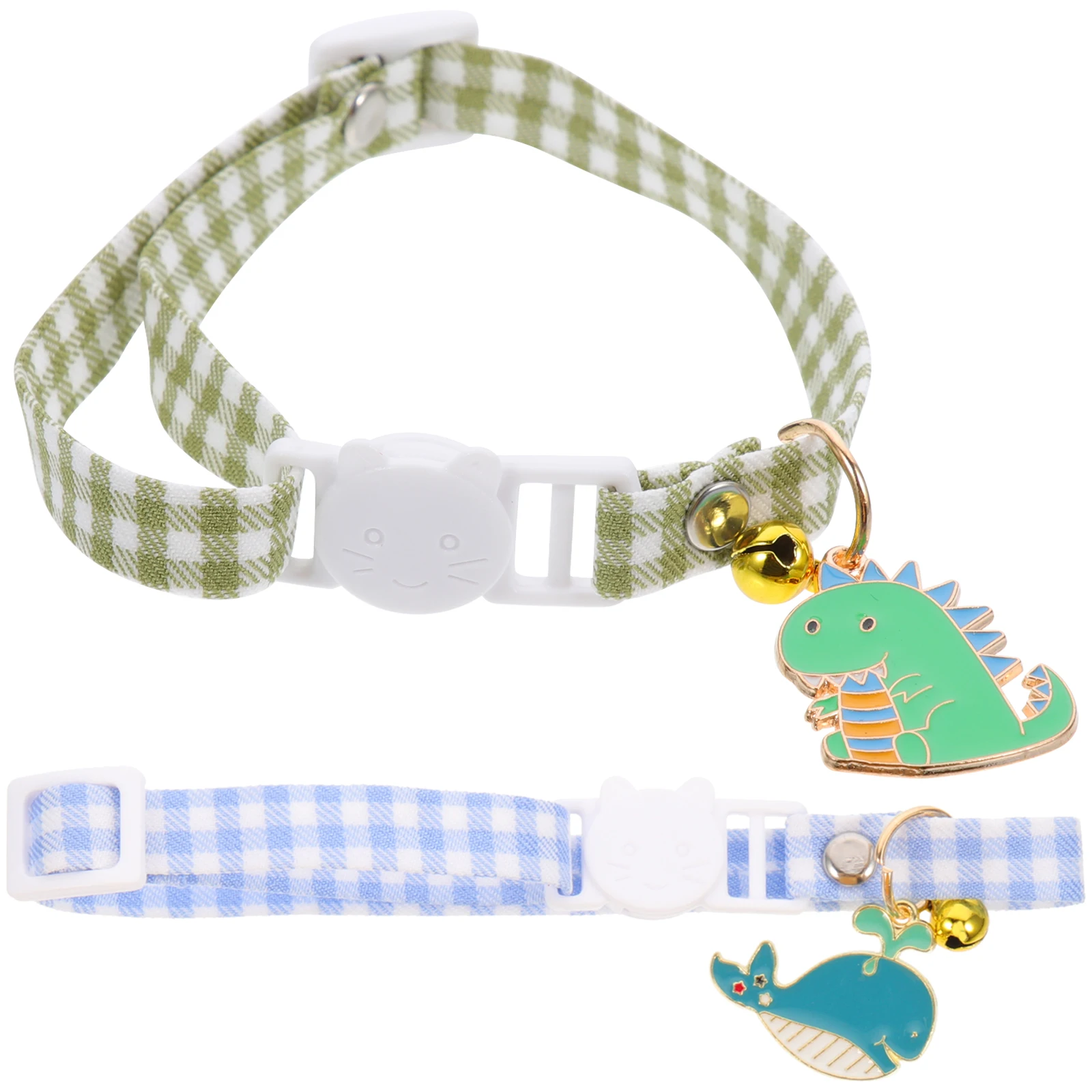 

2pcs Cat Collar Pendant Kitten Collars Cotton Polyester Small Bell Adjustable Lightweight Pet Supplies Training Hiking Hunting