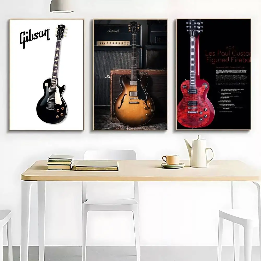 Gibson Self-adhesive Art Poster HD Art Sticky Wall Waterproof Home Living Room Bedroom Bar Aesthetic Decoration