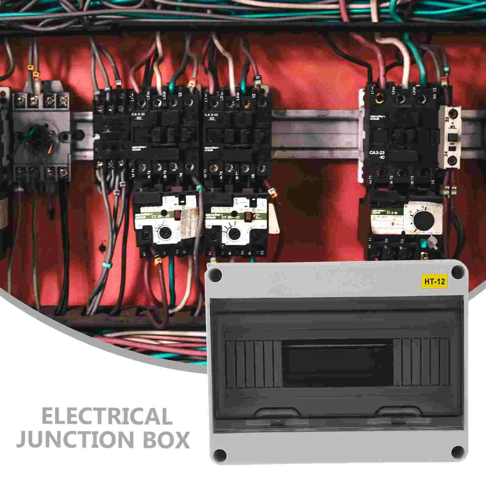 Caja de distribución eléctrica impermeable de doble fila de gran capacidad para exterior con material ABS para iluminación y cableado del hogar