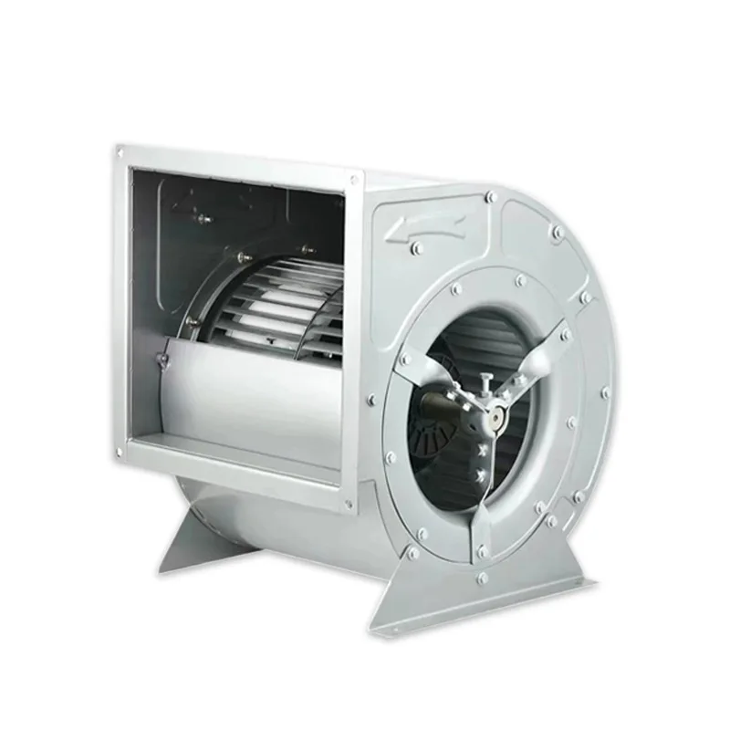 

External low noise and large air volume air conditioner fan rotor double air inlet belt type centrifugal fan duct