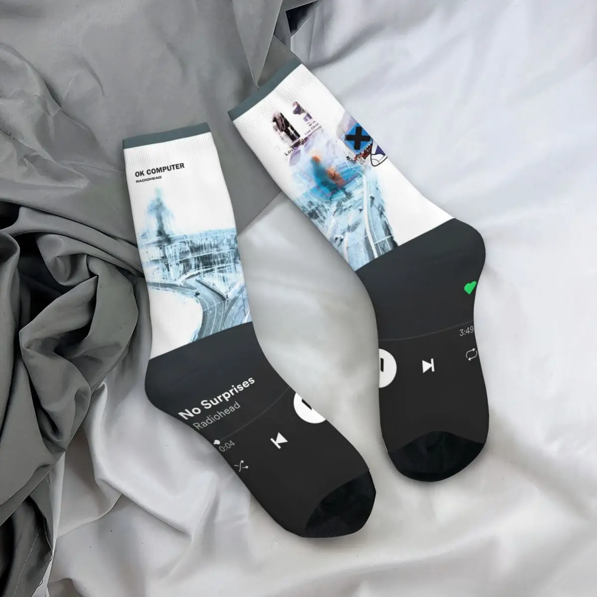 

Women Men Socks No Suprises By Radiohead Stockings Autumn Elegant Breathable Socks Design Cycling Anti Sweat Socks