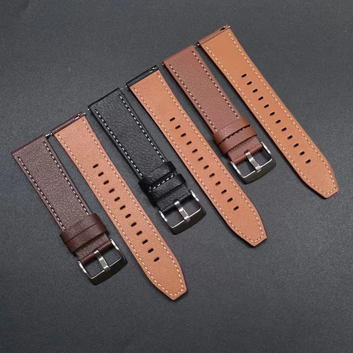 Correa de cuero de 22mm y 20mm para Fossil GEN 6 5 5E 44mm/GEN 5 LTE 45mm, correa de reloj Gen 5 Carlyle/Julianna, pulseras de liberación rápida