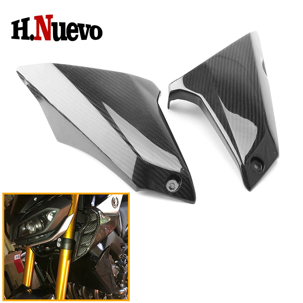 

MT09 Motorcycle Carbon Fiber Fairing Air Intake Cover Gas Tank Side Protection Panel For Yamaha MT09 MT-09 mt 09 2017 2018 2019