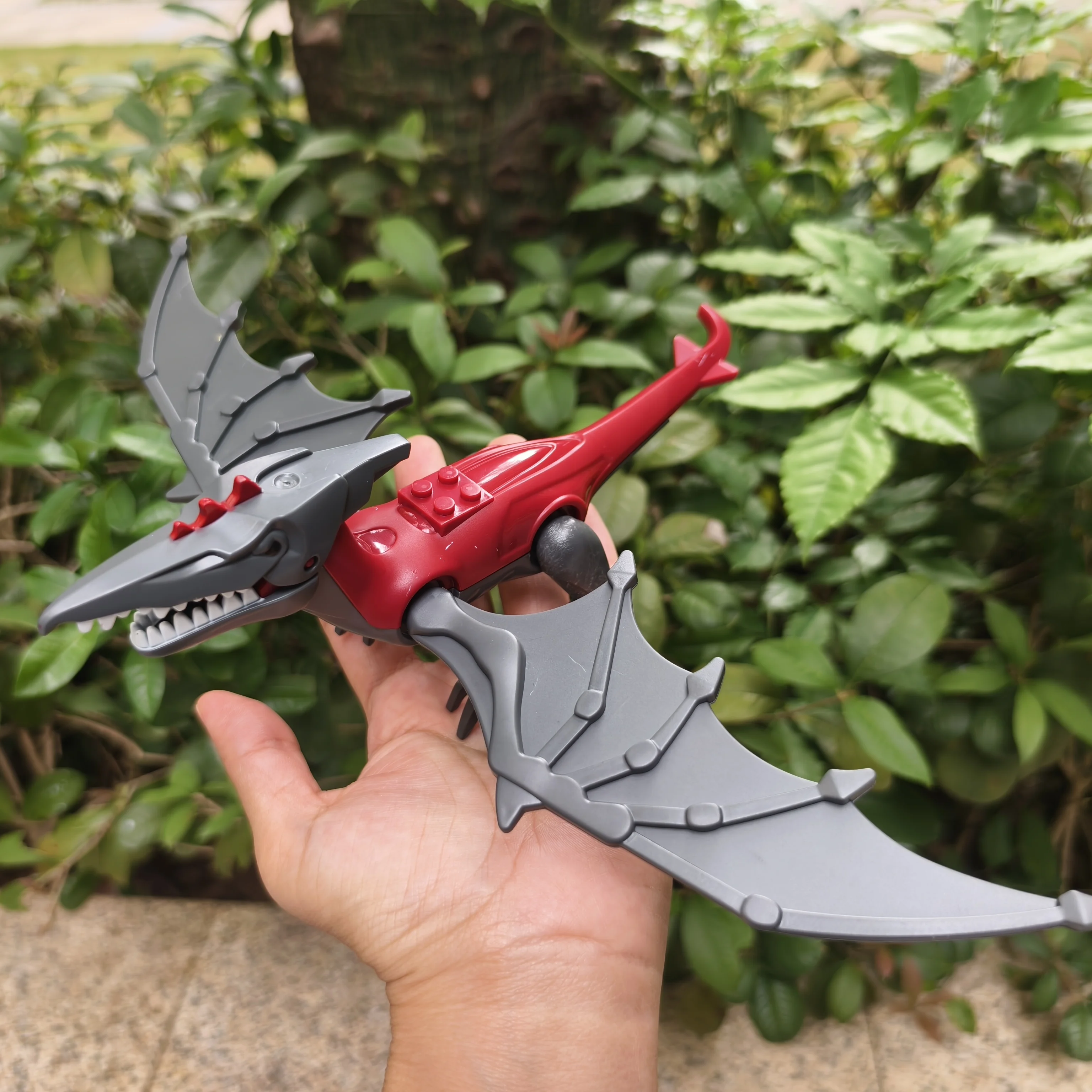 مجموعة مكعبات بناء ديناصور كبيرة على شكل عمود الفقري T-Rex - لعبة جذعية تعليمية للأطفال مجموعة بناء المفترس الجوراسي هدية