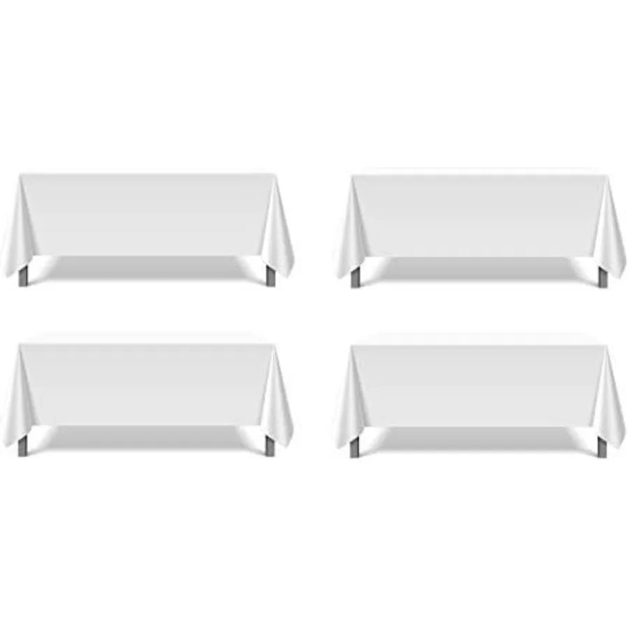 

Pomp e Wite 70 x 120 дюймов lin Полиэстер Taleclot 4 упаковки морщин + устойчивый к пятнам Легкий уход Премиум Фарак Подходит для 6 футов или 8 футов Recle Ta