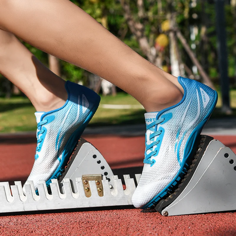 Professional Competition Man Spikes Running Shoes Comfort  Breathable Women's Sneakers  Anti-slip Men Spikes Athletics Speed