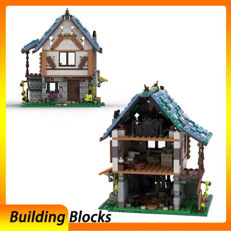 

Small particle building blocks (MOC-239963) - 713pcs (221881 236961) - Medieval castle, architectural building toy, 3D model, gi
