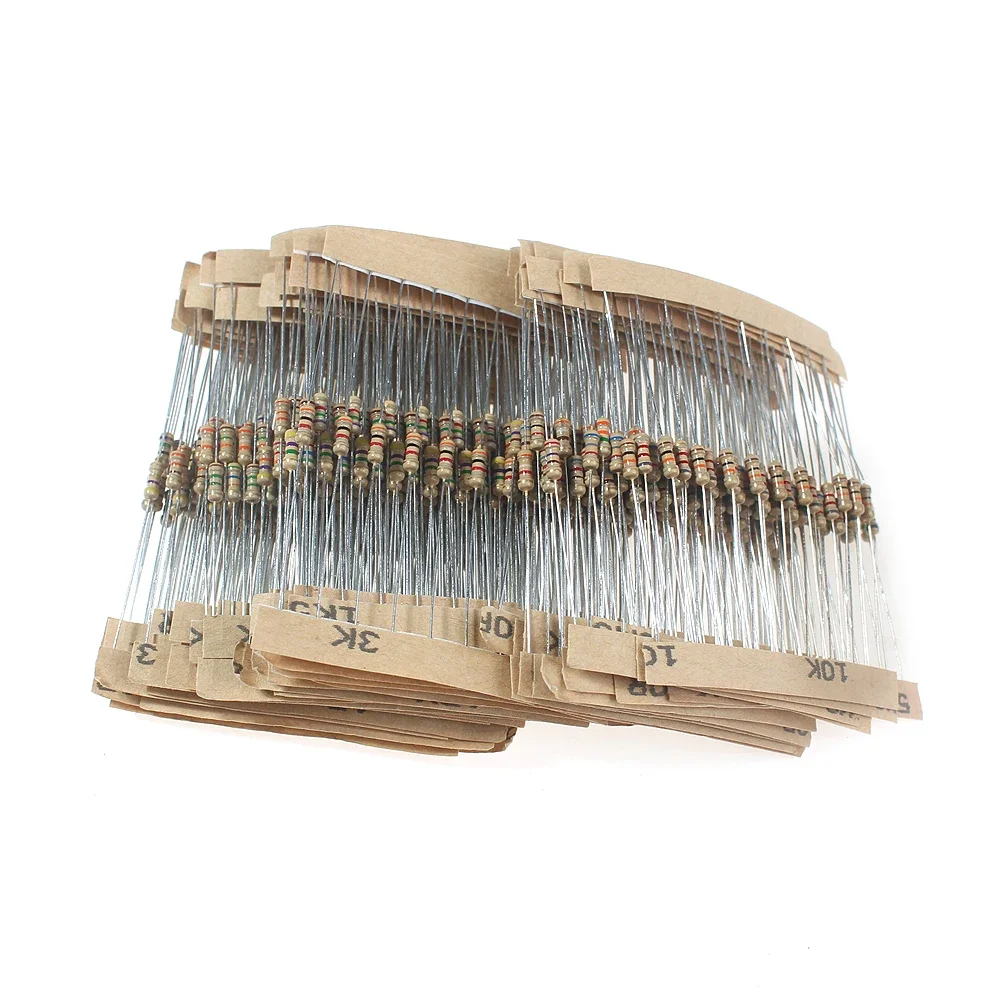 560PCS 1/4W Resistors 56 Values Carbon Film Resistor Rang Assortment Kit Set Resistors Kit 5% Color Ring Resistance 1 ohm ~10M