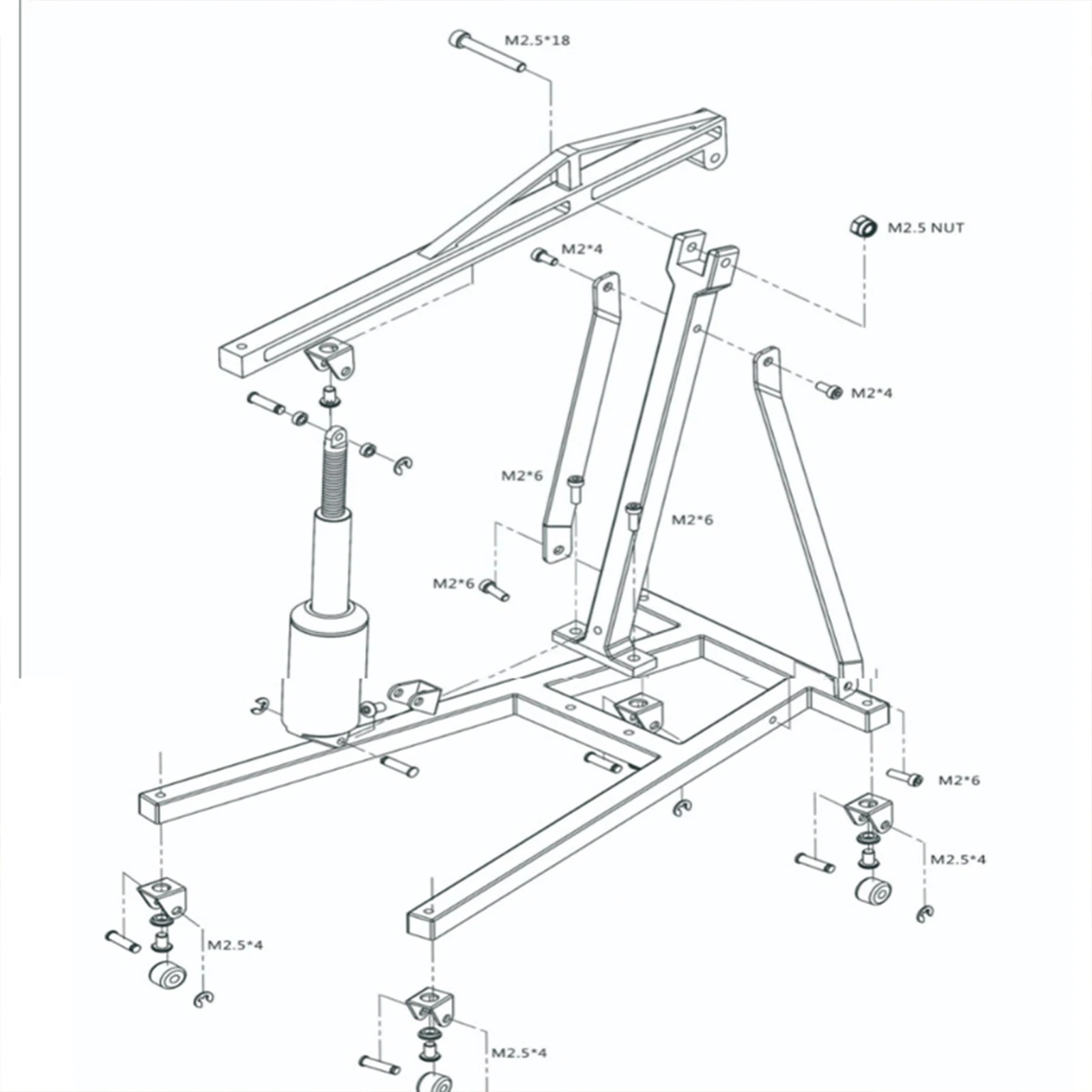 1PCS Engine Hanger Electric Hoist Jack Simulation Model 1/10 Garage Series RC Car Decorations for 1/10 1/8 Model