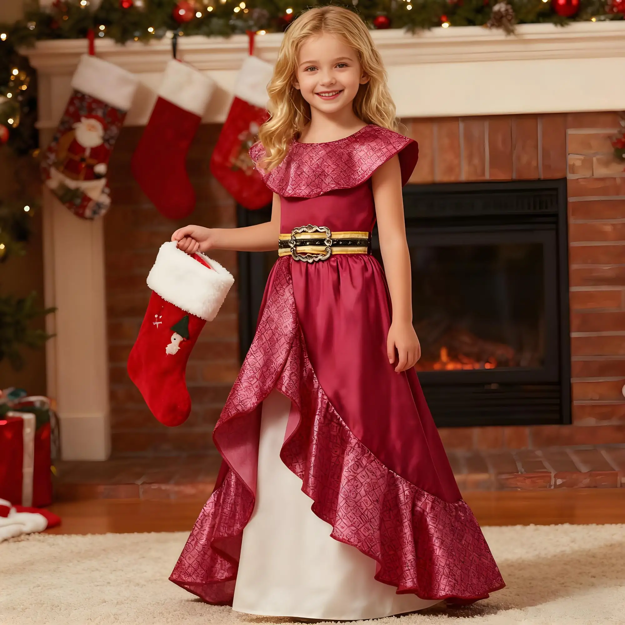 2025 vestidos de Elena para niños, disfraz de princesa para niñas, disfraz para niños, vestido de cumpleaños y Navidad, vestido de Carnaval para fiesta de cumpleaños y Carnaval